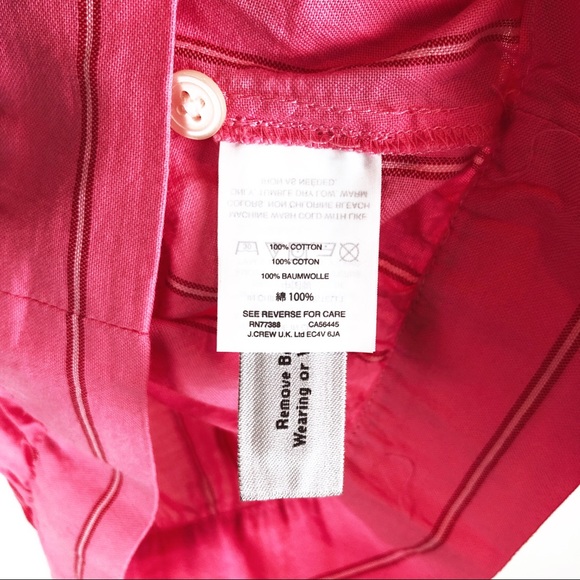 Madewell | pink striped wrap top size Medium - Picture 6 of 7